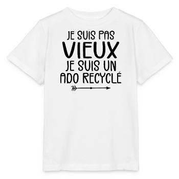 Je Suis Pas Vieux Je Suis Un Ado Recyclé - T-shirt bio MINI CREATOR Stanley/Stella Enfant - blanc - Devant - Maike (125cm)