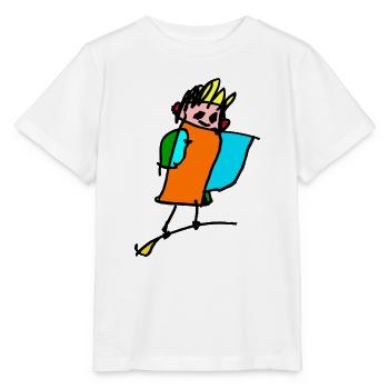 petite sorcière sur le balai - T-shirt bio MINI CREATOR Stanley/Stella Enfant - blanc - Devant - Maike (125cm)