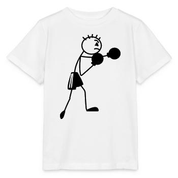 Boxfigur Strichmännchen - Stanley/Stella Kinder T-Shirt MINI CREATOR  - Weiß - Vorne - Maike (125cm)