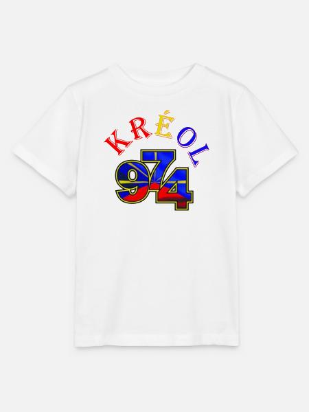 Kreol 974 Neon-Gitter - Stanley/Stella Kinder T-Shirt MINI CREATOR - Weiß