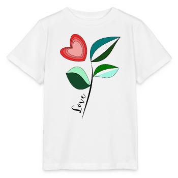 HEART. MOM. MOTHER'S DAY. HEART. FEAST - Stanley/Stella MINI CREATOR Kids’ T-Shirt - white - Front - Maike (125cm)