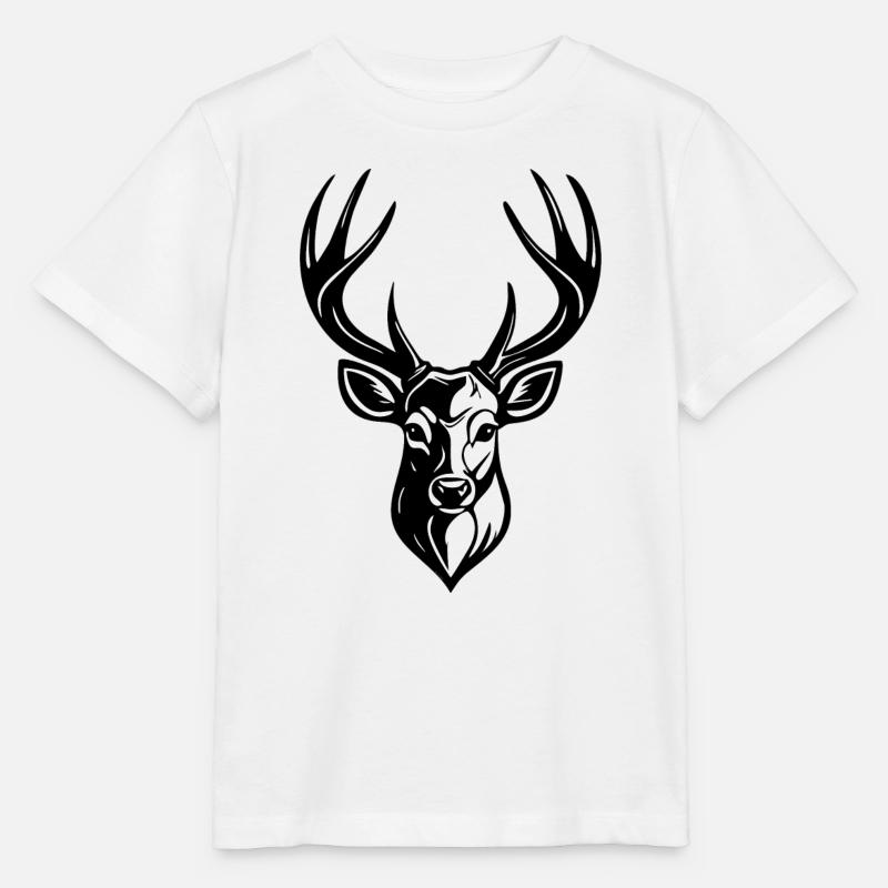 TÊTE DE CERF - T-shirt bio MINI CREATOR Stanley/Stella Enfant - blanc
