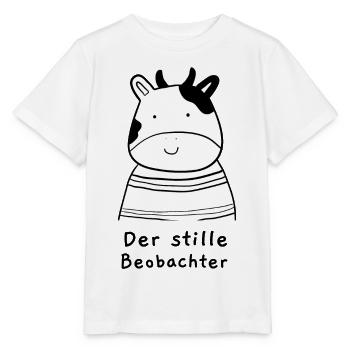 The silent observer - Stanley/Stella MINI CREATOR Kids’ T-Shirt - white - Front - Maike (125cm)