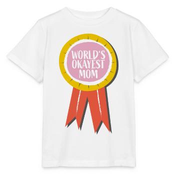 Weltbeste Durchschnitts-Mama – Lustiger Mom-Spruch - Stanley/Stella Kinder T-Shirt MINI CREATOR  - Weiß - Vorne - Maike (125cm)