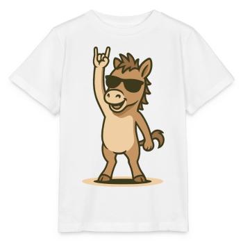 Poulain Rock’n’Ride - T-shirt bio MINI CREATOR Stanley/Stella Enfant - blanc - Devant - Maike (125cm)