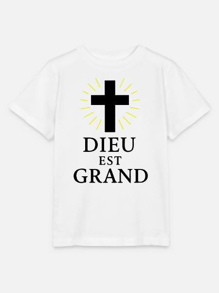 DIEU EST GRAND - T-shirt bio MINI CREATOR Stanley/Stella Enfant - blanc
