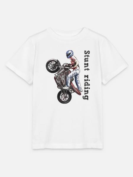 Stunt riding - Stanley/Stella Kinder T-Shirt MINI CREATOR  - Weiß