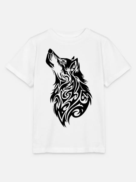 Wolf Tribal Tattoo - Stanley/Stella Kinder T-Shirt MINI CREATOR  - Weiß