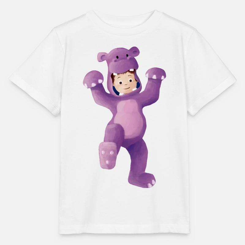 Garçon déguisé en hippopotame - T-shirt bio MINI CREATOR Stanley/Stella Enfant - blanc