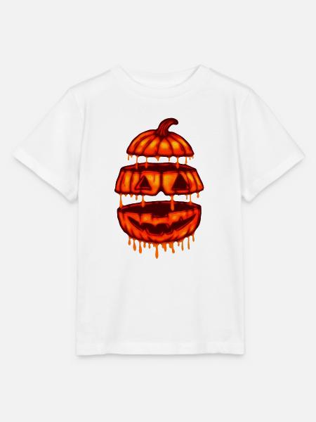 Leuchtender Burger Kürbis - Stanley/Stella Kinder T-Shirt MINI CREATOR  - Weiß