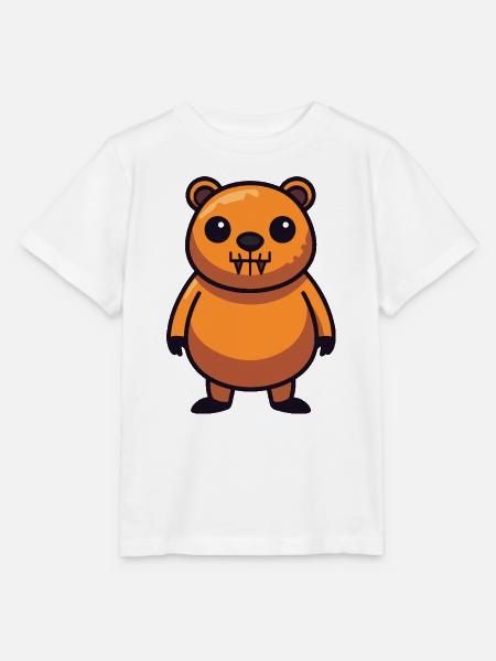 Biber Halloween Zombie - Stanley/Stella Kinder T-Shirt MINI CREATOR  - Weiß