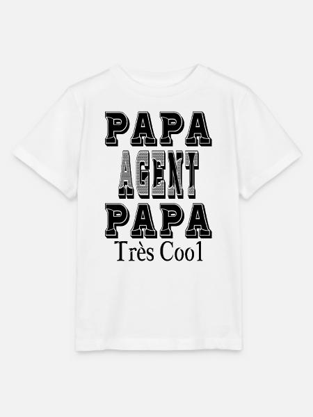 Papa Agent Papa sehr cool - Stanley/Stella Kinder T-Shirt MINI CREATOR - Weiß