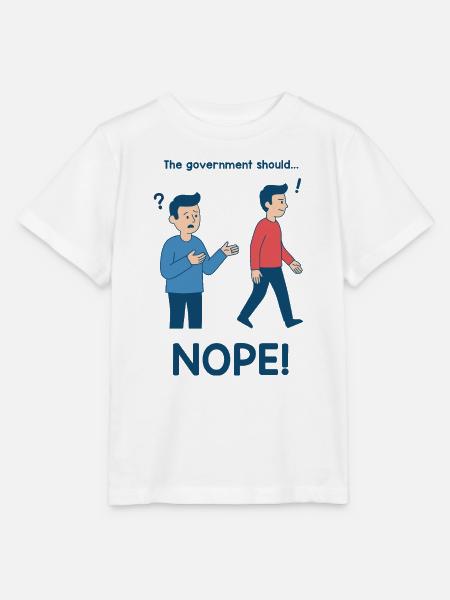 Karikatur: Regierung ablehnen - Stanley/Stella Kinder T-Shirt MINI CREATOR - Weiß