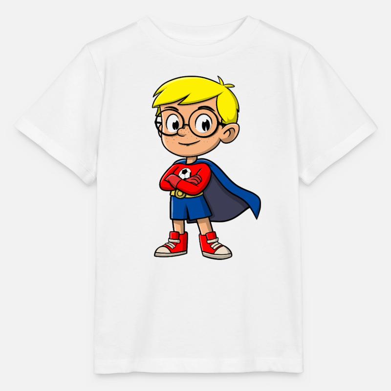 Kleiner Superheld mit Brille - Stanley/Stella Kinder T-Shirt MINI CREATOR  - Weiß