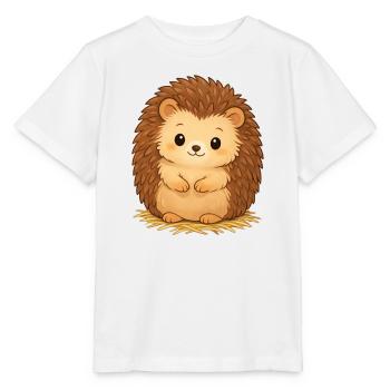 Kuscheliger Igel auf Heu - Stanley/Stella Kinder T-Shirt MINI CREATOR  - Weiß - Vorne - Maike (125cm)