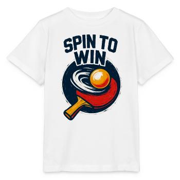 Dreh dich zum Sieg – Tischtennis - Stanley/Stella Kinder T-Shirt MINI CREATOR  - Weiß - Vorne - Maike (125cm)