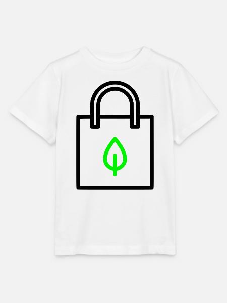  Stoffbeutel Tasche Blatt - Stanley/Stella Kinder T-Shirt MINI CREATOR  - Weiß