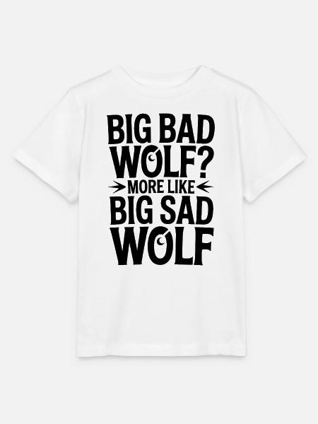 Großer trauriger Wolf - Typo - Stanley/Stella Kinder T-Shirt MINI CREATOR  - Weiß