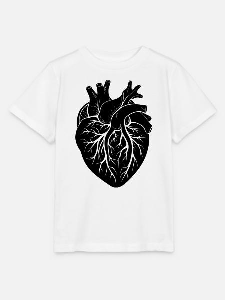 anatomisches Herz - Stanley/Stella Kinder T-Shirt MINI CREATOR  - Weiß