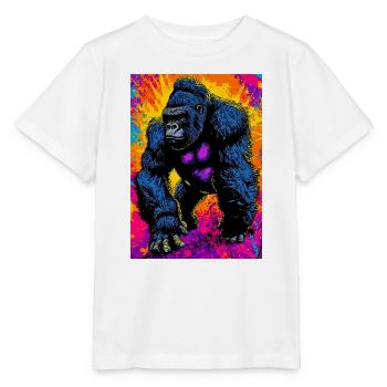 Gorilla - Stanley/Stella Kinder T-Shirt MINI CREATOR  - Weiß - Vorne - Maike (125cm)