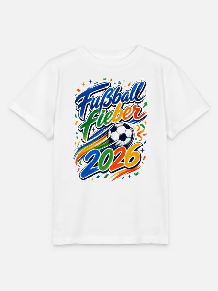Fussball Fieber 2026 Spruch - Stanley/Stella Kinder T-Shirt MINI CREATOR  - Weiß
