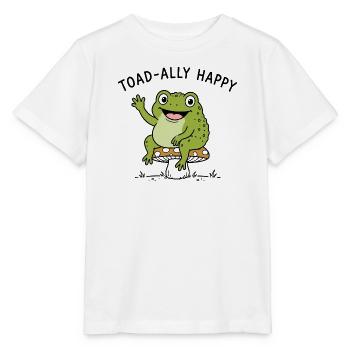 Grenouille Heureuse - Heureuse de Crapauds - T-shirt bio MINI CREATOR Stanley/Stella Enfant - blanc - Devant - Maike (125cm)