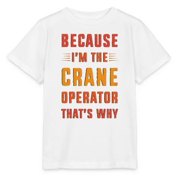 Grue opératrice grue - T-shirt bio MINI CREATOR Stanley/Stella Enfant - blanc - Devant - Maike (125cm)