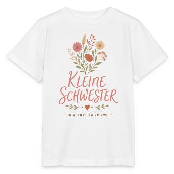 Kleine Schwester Blumen Design - Stanley/Stella Kinder T-Shirt MINI CREATOR  - Weiß - Vorne - Maike (125cm)