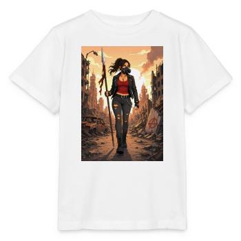 Punk Warrior en ruines - T-shirt bio MINI CREATOR Stanley/Stella Enfant - blanc - Devant - Maike (125cm)