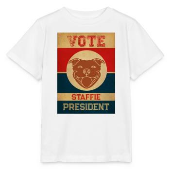 Staffie President - 013 - Stanley/Stella MINI CREATOR Kids’ T-Shirt - white - Front - Maike (125cm)