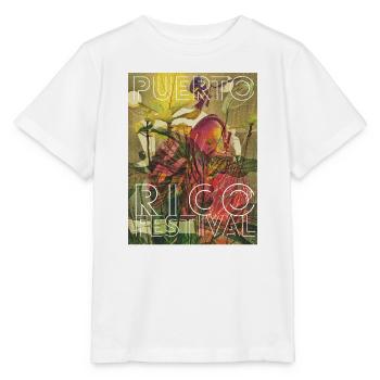Puerto Rico Festival Retro Tropical Print - Stanley/Stella MINI CREATOR Kids’ T-Shirt - white - Front - Maike (125cm)