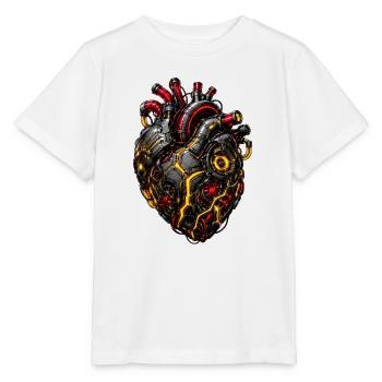Machine Heart Neon Tube Design - Stanley/Stella MINI CREATOR Kids’ T-Shirt - white - Front - Maike (125cm)