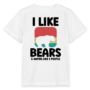 Bär Humor Retro Style - Stanley/Stella Kinder T-Shirt MINI CREATOR  - Weiß - Vorne - Maike (125cm)