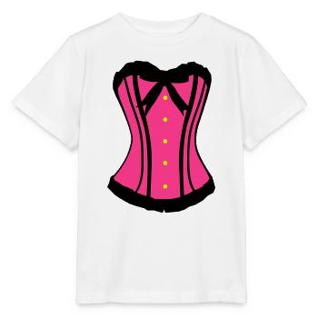 Rosa Korsett Pink Kontrast - Stanley/Stella Kinder T-Shirt MINI CREATOR  - Weiß - Vorne - Maike (125cm)