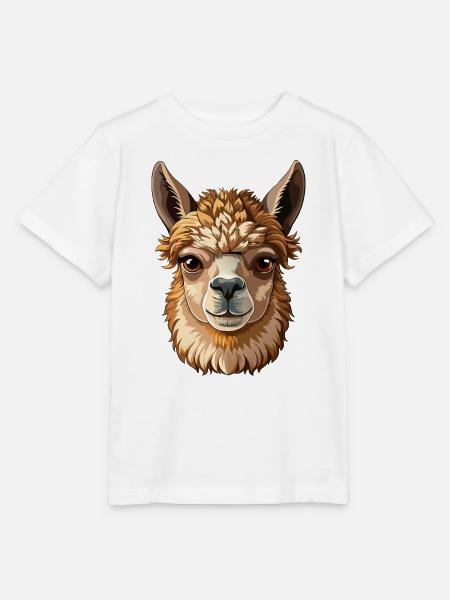 Alpaca Head - Stanley/Stella Kinder T-Shirt MINI CREATOR - Weiß