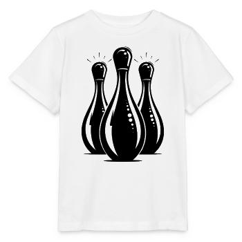 Bowling Grafik - Stanley/Stella Kinder T-Shirt MINI CREATOR  - Weiß - Vorne - Maike (125cm)