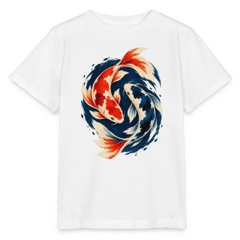 Koi Karpfen Japanischer Zierfisch - Stanley/Stella Kinder T-Shirt MINI CREATOR  - Weiß - Vorne - Maike (125cm)
