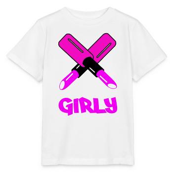 GIRLY Neon Cutout Typography - Stanley/Stella Kinder T-Shirt MINI CREATOR  - Weiß - Vorne - Maike (125cm)