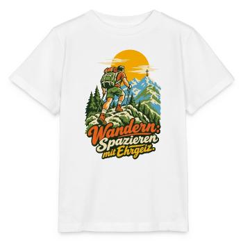Wandern Spazieren mit Ehrgeiz - Stanley/Stella Kinder T-Shirt MINI CREATOR  - Weiß - Vorne - Maike (125cm)