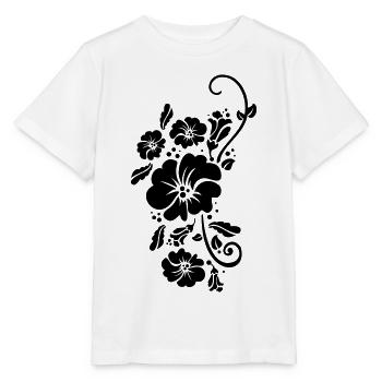 floral flower blumen sommer - Stanley/Stella Kinder T-Shirt MINI CREATOR  - Weiß - Vorne - Maike (125cm)