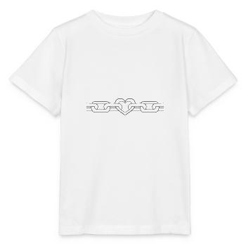 Herz Kette - Stanley/Stella Kinder T-Shirt MINI CREATOR  - Weiß - Vorne - Maike (125cm)