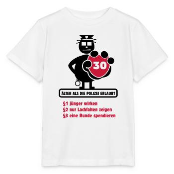 30. Geburtstag Shirt "Älter als die ... erlaubt" - Stanley/Stella Kinder T-Shirt MINI CREATOR  - Weiß - Vorne - Maike (125cm)