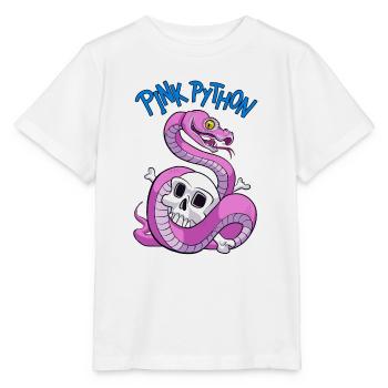 Pink Python (Blue) - T-shirt bio MINI CREATOR Stanley/Stella Enfant - blanc - Devant - Maike (125cm)