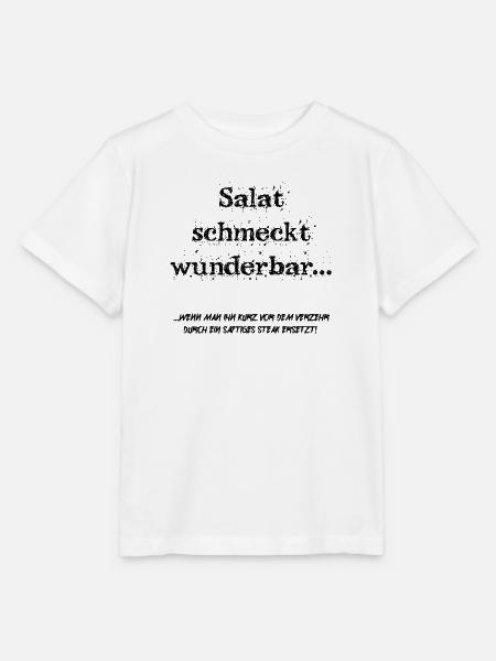 Salat schmeckt - schwarze Schrift - Stanley/Stella Kinder T-Shirt MINI CREATOR - Weiß
