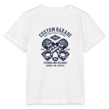 Legende Garage Schrauber Werkstatt Kolben Auto - Stanley/Stella Kinder T-Shirt MINI CREATOR  - Weiß - Vorne - Maike (125cm)