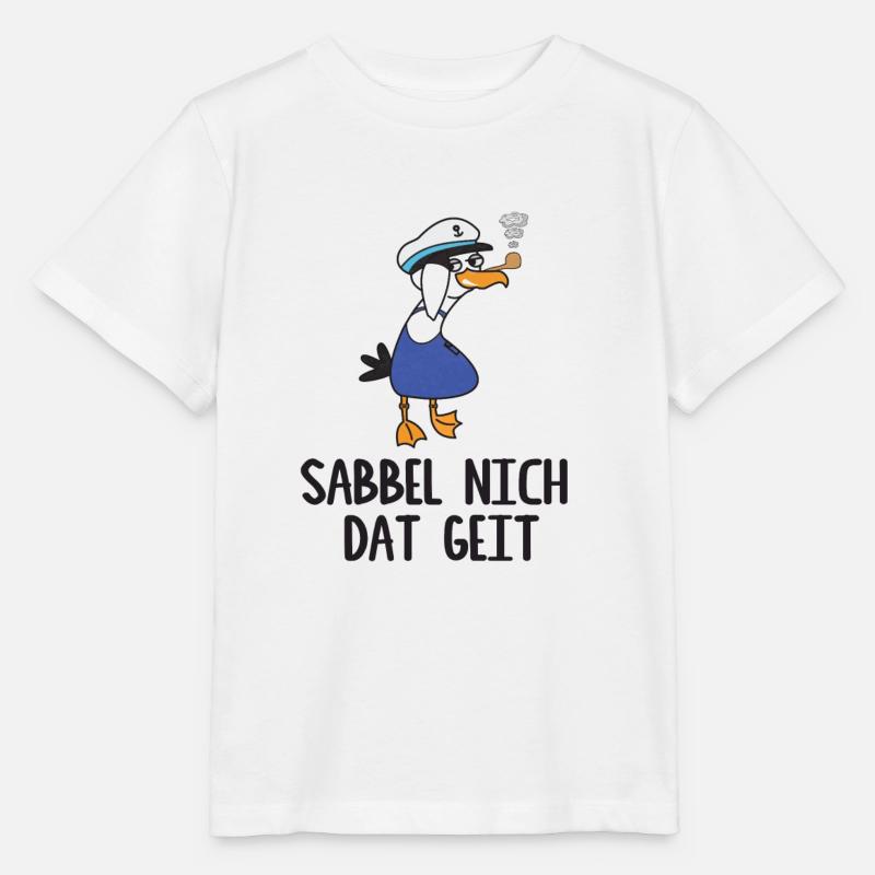 Möwe, Sabbel nich dat Geit, Geschenk - Stanley/Stella Kinder T-Shirt MINI CREATOR  - Weiß