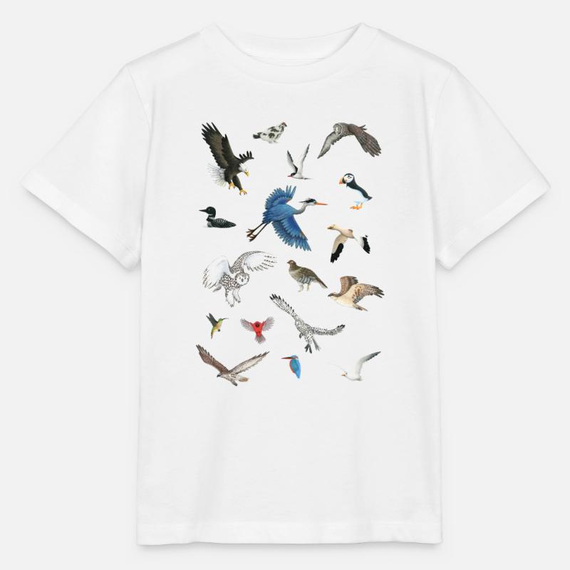 Oiseaux - T-shirt bio MINI CREATOR Stanley/Stella Enfant - blanc