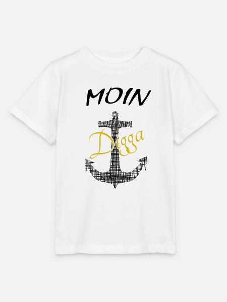 Anker Moin Digga - Stanley/Stella Kinder T-Shirt MINI CREATOR  - Weiß