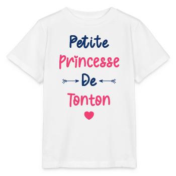 Petite princesse de Tonton - T-shirt bio MINI CREATOR Stanley/Stella Enfant - blanc - Devant - Maike (125cm)