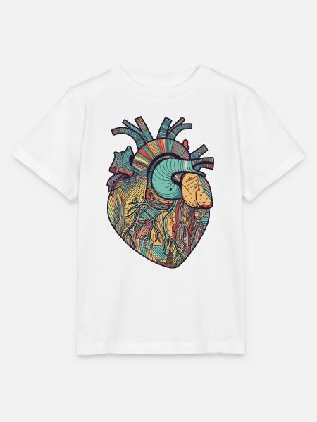 Anatomie des Herzens - Stanley/Stella Kinder T-Shirt MINI CREATOR  - Weiß